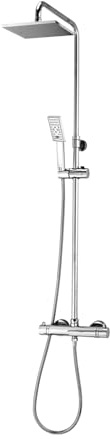 Omnires SYSY11/N/6CR, Aufputz-Thermostat-Duschsystem Uni, Chrome