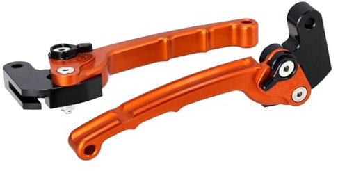Set: CNC-Handhebel ZT-Tuning für Trommelbremse mit ABE, Orange eloxiert - für Simson
