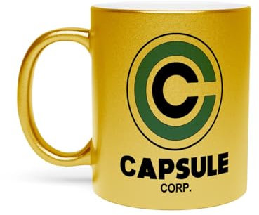 Fabulous Mug Doré en Céramique Chromé - Capsule Corp. Geek Jeux Video Serie Film - 325 ml