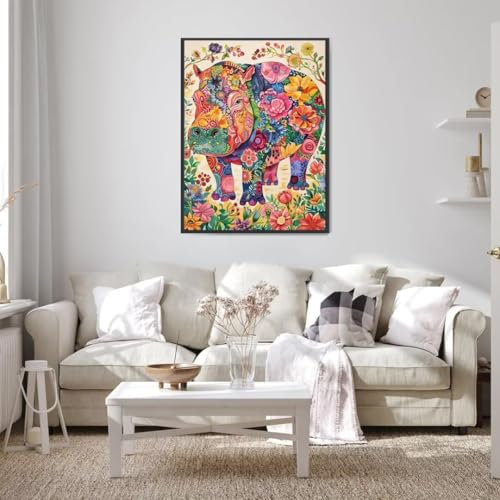 Diamond Painting Blume Diamond Painting Erwachsene Groß xxl 90x120 cm, NilTier Diamant Painting Bilder Kinder DIY Diamond Painting Eckige Steine Gem Art Painting Kit für Home Wall Decor Geschenke 7-1