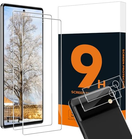 Carantee Schutzfolie für Panzerglas für Google Pixel 6A 5G, 2+2 Stück Anti-Staub Pixel 6A Schutzglas mit Kameraschutz, Anti-Fingerprint, 2.5D Abdeckung, 9H Härte, Hohe Klare Pixel 6A Displayschutz