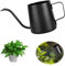 NCCHDZSW Petit arrosoir pour plantes d'intérieur - 250 ml - Noir - En acier inoxydable - Petit arrosoir pour plantes d'intérieur et plantes succulentes