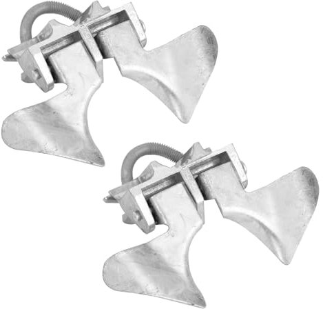 Amoskey Chain Link Fence Gate Latch, Chain Link Fence Parts, Gate Latches for Metal Gates, Fence Gate Latch, Galvanized Gate Latch for 1 3/8 gate Frames and 2 1/2 gate Posts (1, Silver)