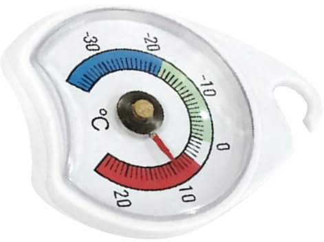 Warmhm Kühlschrankthermometer Mit Großem Zifferblatt Und Hygrometer – Präzise Temperaturmessung Für Kühlschrank Und Gefrierschrank - Robuster Kunststoff - Weißer Sensor Ideal Für
