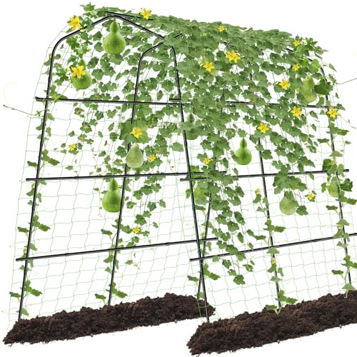Rankgitter für Kletterpflanzen im Freien, 2,2 m hoch, großes Spalier, Hof, Rasen, Garten, Metallpflanzen, Stütztorbogen, Tunnel für Gemüse, Pflanzen, Gurken, Rankgitter für Garten, erhöhter Garten