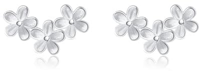 SLUYNZ 925 Sterling Silber Blume Ohrringe Ohrstecker für Damen Kleine Blumen Ohrstecker