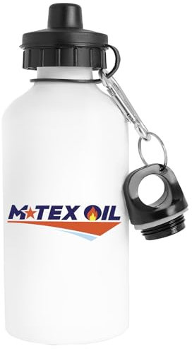 M Tex Öl Logo Wasserflasche Rostfreier Stahl Reisender Weiß Water Bottle Stainless Steel Traveller White