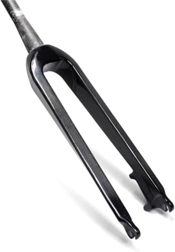 DECAKE Carbon Fiber MTB Rigid Fork 26/27.5/29 Tapered Tube 1-1/8 Disc Brake Threadless Ultralight Mountain Bike Front Forks QR 9x100mm Bicycle Fork (Color : Black-glossy, Size : 27.5)
