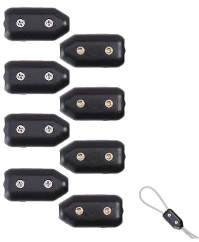 4 Stück Seilklemmen 10mm aus Kunststoff, Wiederverwendbare Seilverbinder für 9-10 mm Nylonseile, Geeignet für Haustier Nylonseil Klemmen und Vielseitige Anwendungen für 3/8 Zoll Seilklemmen (9-10mm)