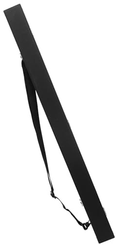 Glomora Universal-Bogenetui für Violine, Viola, Cello, 4/4, schwarz, gepolsterter Schutz mit verstellbarem Schultergurt und Metallecken