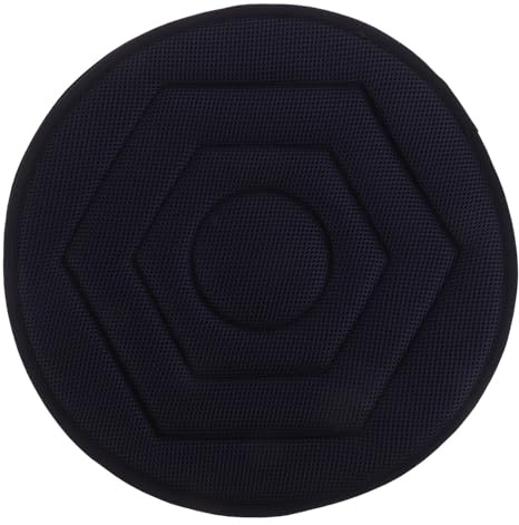 Coussin de Siège Pivotant pour Voiture, Rond 15 Pouces, Polyester Bleu | 360 Degrés, Base Antidérapante, Format Portable, Usage Conduite et Voyage, Maintien Stable