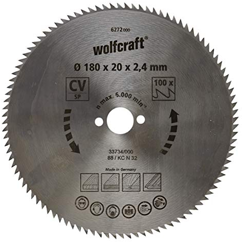wolfcraft Lama per seghe circolari manuali CV, serie blu I 6272000 I Tagli fini
