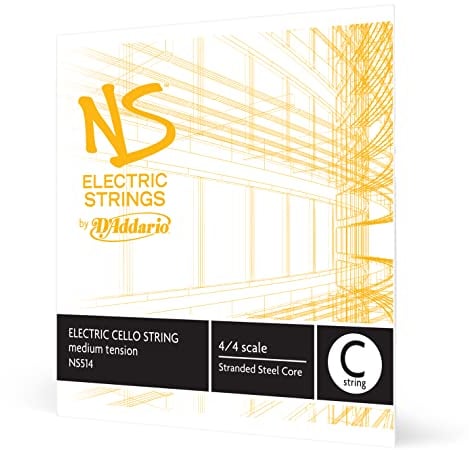 D'Addario NS514 Elektrik-Cello Einzelsaite 'C' mehrfach verdrillter Stahlkern Medium