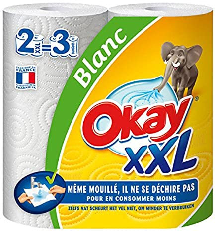Okay Essuie, XXL , 2 Rouleaux