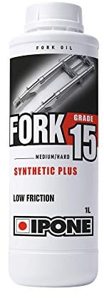 IPONE - Olio per forcella moto - Fork 15 - Semisintetico - Alte prestazioni - Tecnologia anti-attrito e anti-emulsione - Pronto all'uso - Tanica da 1 litro