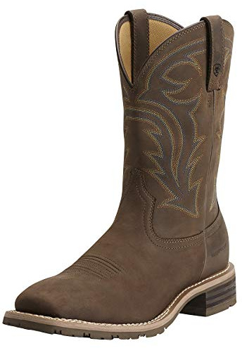 ARIAT BMVY9 Mens Hybrid Rancher Waterproof Western Boot Oily Distressed Brown 12