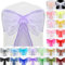 Time to Sparkle 100pcs 22x280cm Lavender Organza Sashes Wider Sash Fuller Bows Chair Cover Bows Sash for Wedding Party Birthday Decoration