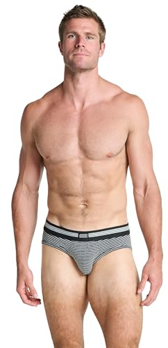 Jockey Cotton Stretch Brief - Unterhosen für Männer im 3er Pack, Unterwäsche aus Baumwolle und Elasthan, Herren Unterhosen mit mittlerer Leibhöhe, 3er Set