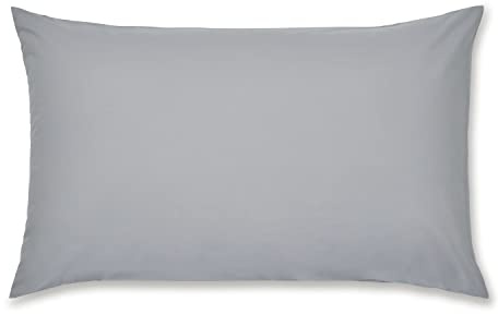 Catherine Lansfield Easy Iron Percale Standard Pillowcase Pair Grey