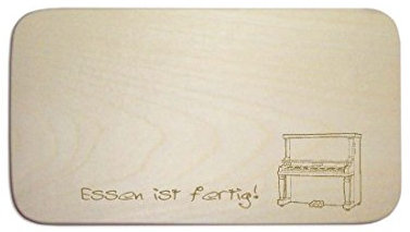 Frühstücksbrettchen « Klavier » mit persönlicher Wunschgravur - Brett Frühstücksbrett Frühstück Schneidebrett - Instrument Piano
