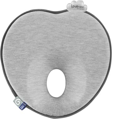 Babymoov Lovenest Organic Baby Infant Cushion, Pediatrician Designed Versatile, Comfortable, Machine-Washable Head and Neck Support (Made in Europe), Baby Registry Must Have