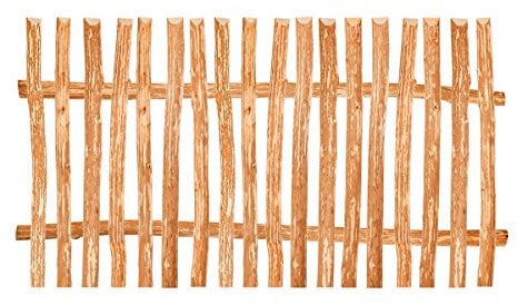 BooGardi Zaunelement Haselnuss · 144 Größen · 120 x 200 cm (5-6 cm) · Staketenzaun Bausatz für Lattenzaun/Bretterzaun · Gartenzaun Holzzaun