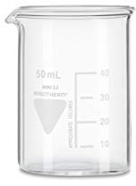 RASOTHERM – 0152 – Vaso con boquilla, forma baja Kimax Boro 3.3, 50 ml, vidrio