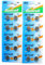 20 x AG13 LR44 Button Cells Batteries - A76 L1154 SR44 G13 357-1.5v - in Separate Blister Packaging