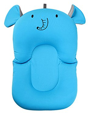 belupai Tapis de bain bébé nouveau-né pliable bébé bain baignoire coussin chaise étagère nouveau-né siège de baignoire nouveau-né coussin tapis de bain(Éléphant)