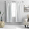 DONREN Lot de 2 rideaux assombrissants thermo-isolants avec passe-tringle, blanc grisâtre (blanc cassé), pour fenêtre de salle de bain/toilettes, 107 x 160 cm (l x L)