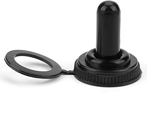 20pcs 12mm Rocker Kippschalter Wasserdichte Gummikappe Schwarz Boot Abdeckung