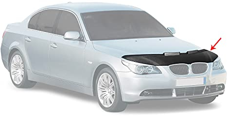 OMAC Haubenbra Steinschlagschutz Bonnet Bra kompatibel mit BMW 5er E60 E61 Schwarz Halb