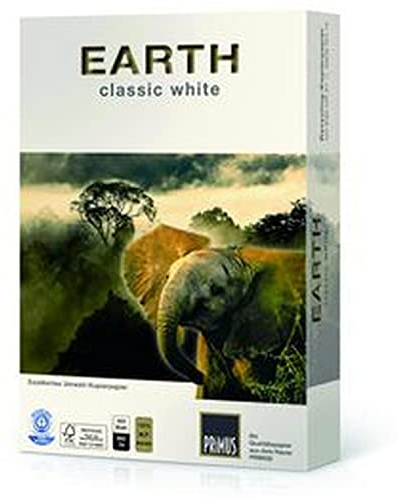 500 Blatt Recycling Kopierpapier DIN A4 80g / qm ISO 70 Blauer Engel & FSC®-zertifiziert PRIMUS EARTH classic Druckerpapier Papier Laserpapier Universalpapier