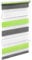 OBdeco Doppelrollo Duo Rollo Klemmfix ohne Bohren B110cm x H150cm(Stoffbreite 106 cm) Weiss+grün+grau für Fenster lichtdurchlässig und verdunkelnd