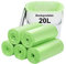 Biodegradable bin bags 100PCS, 20L small Bin Liner for Countertop Bin.Aievrgad 5.2 Gallon Trash/Garbage/rubbish Bags, 100% Recycled,Thick, degradable,compostable for Food/household/garden-Green