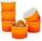240ml Moldes para soufflé, Candiicap Juego de 6 Moldes de Porcelana para Hornear, Pudín, Creme Brûlée, Tazas de Flan, Salsa para Servir (240ml, Naranja Tropical)