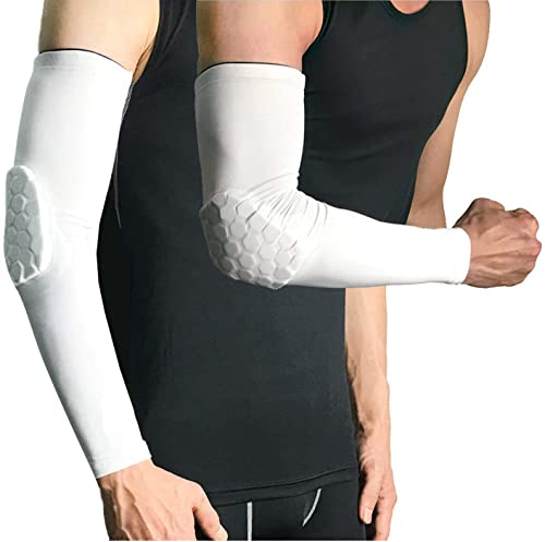 RGA Basketball Pads, Arm Protector, White (pack of 2), L