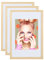 IDEAL TREND 3er 5er Set Holz Bilderrahmen Lifestyle Plexi Foto Rahmen Collage Wanddeko Poster S111: Farbe: 3er Pack Natur | Format: 30x45