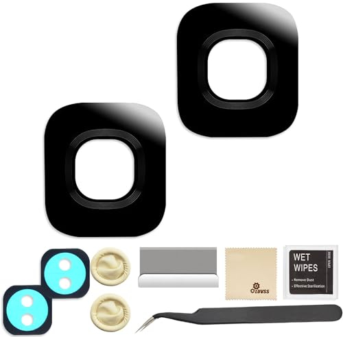 LUVSS 2 Pack Verre Lentille de Caméra pour Samsung Galaxy S9 Coque Cache Vitre Arrière Original, Adhésifs, Kit Outils, Guide De Réparation SM-G960F