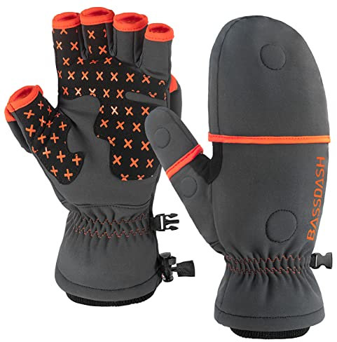 Bassdash WinteFlex Thermo Handschuhe Insulated Fleecehandschuhe wasserabweisend Winterhandschuhe Jagd Fotografie Wandern für Männer und Frauen