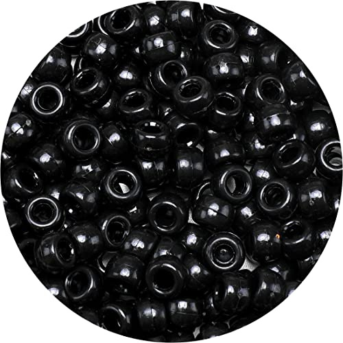 Eppingwin Beads and Bead assortments (1000 Pony Beads-Black Solid)…