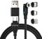 Statik – Câble de charge rapide magnétique 360 Pro 100 W, avec connecteurs aimantés USB type C et micro USB, capacité de transfert de données, compatible avec tous les appareils, 2 m