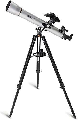 Astronomisches Teleskop 80 mm Brechungsfernrohr mit Stativ 90 ° Zenith Spiegel Tiefenraum Finder Teleskop Beobachten Sie den Mond Stargazer Kindergeschenk