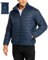 33,000ft Herren Steppjacke Leichte Übergangsjacke in Daunenjacken-Optik Winterjacke für Männer Gefüttert mit Taschen Packbar für Freizeit Wandern Reisen Lightweight Puffer Jacket Dunkelblau L