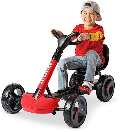 Rollplay Flex Kart XL Pedal Ride-On (geeignet für Kinder ab 4 Jahren, Belastbar bis 50 kg, mit robusten Metallrahmen) 15414
