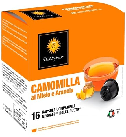 BEST ESPRESSO x192 Thé Camomille Miel Orange Capsules Compatibles avec Dolce Gusto®