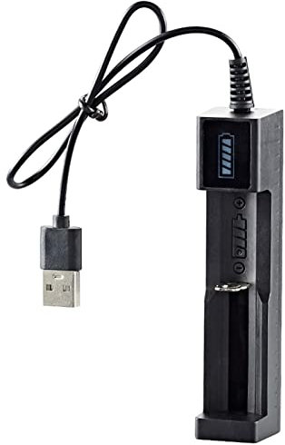 Anloximt 18650 Caricabatteria al Litio - Caricatore Intelligente USB Universale per Batteria al Litio | Caricabatterie Intelligente per batterie agli ioni di Litio 10440, 1 0, 14500, 16500, 18500