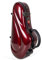 Crossrock Gebogener Sopransaxophonkoffer, 100% Fiberglas, Hartschale mit Rucksackgurten, TSA-Schloss, Rot (CRF1020CSRD)