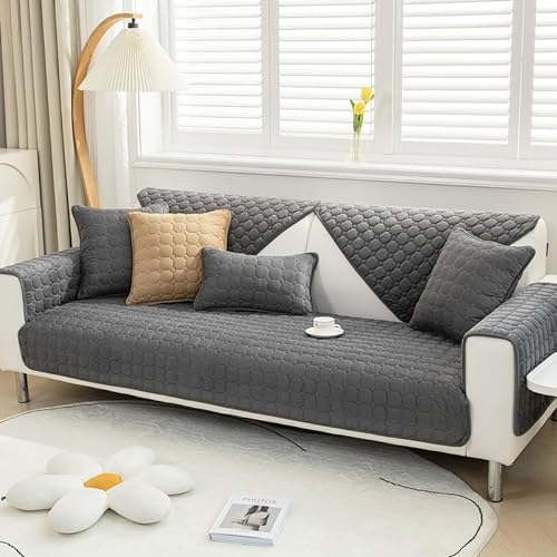 MINGPINHUIUS Sofabezug 1/2/3/4 Sitzer Sofa Überzug für L Form Sofa Couch Sessel Ecksofas,Weicher Samt Sofabezug L Form rutschfest Sofa Überwurf
