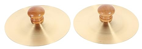 SUPVOX Lot de 2 Mini-cymbales Robustes pour Enfants en Cuivre sans Danger pour Les Tout-petits pour Les Cours de Musique 2 Pièces